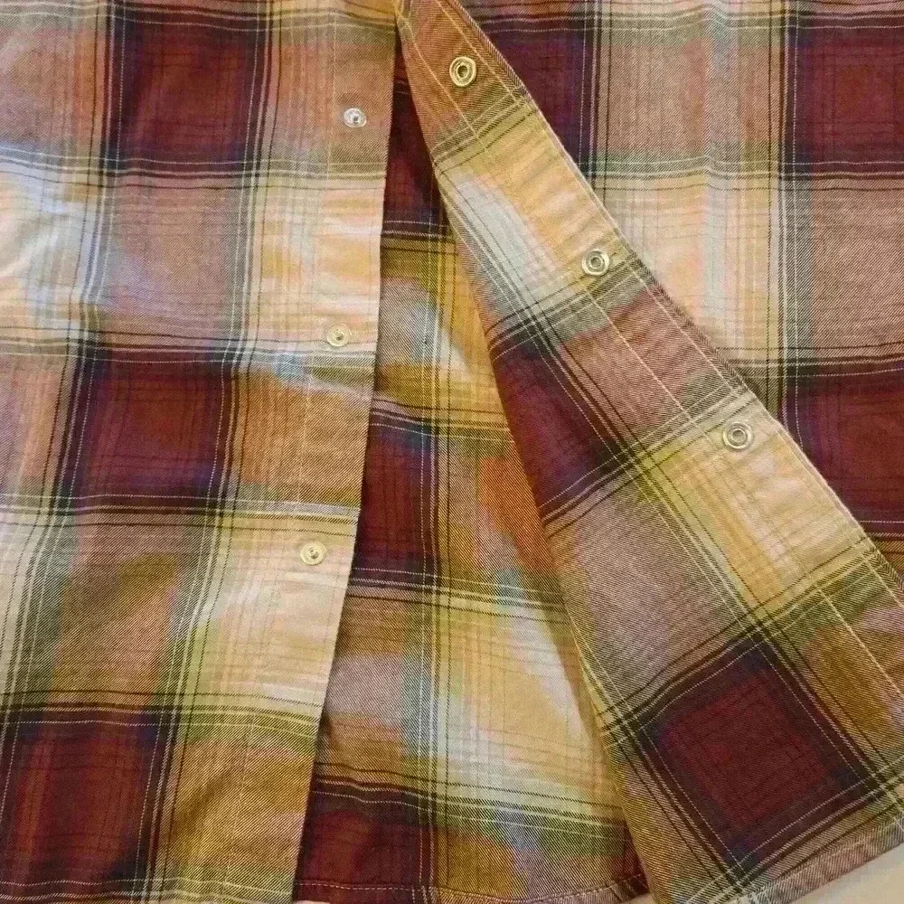 Levi's Plaid Snap Button Down Long Sleeve Shirt Red Size Medium